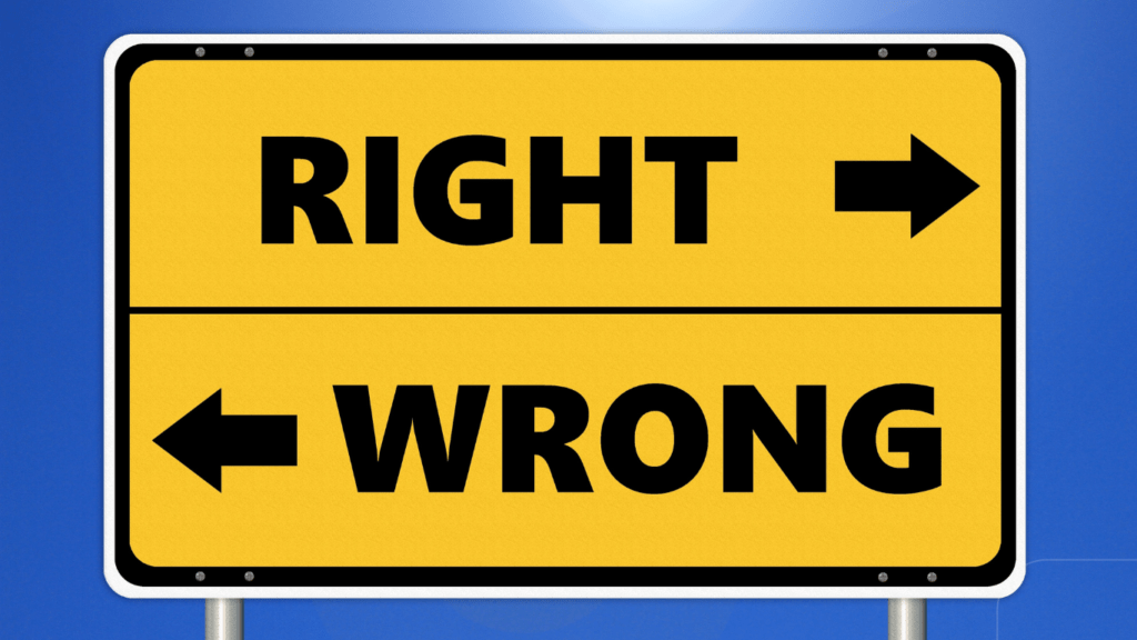 right and wrong signage