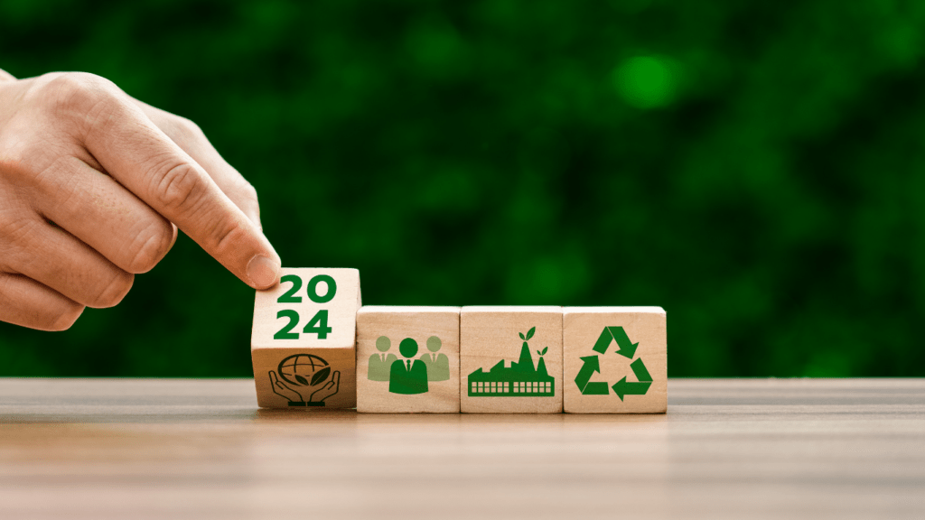 Blocks showing sustainability this 2024