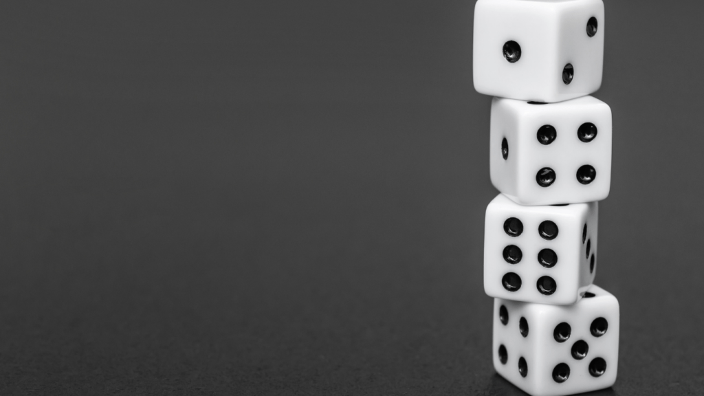 couple of dice used for sports bets