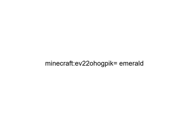minecraft ev22ohogpik emerald